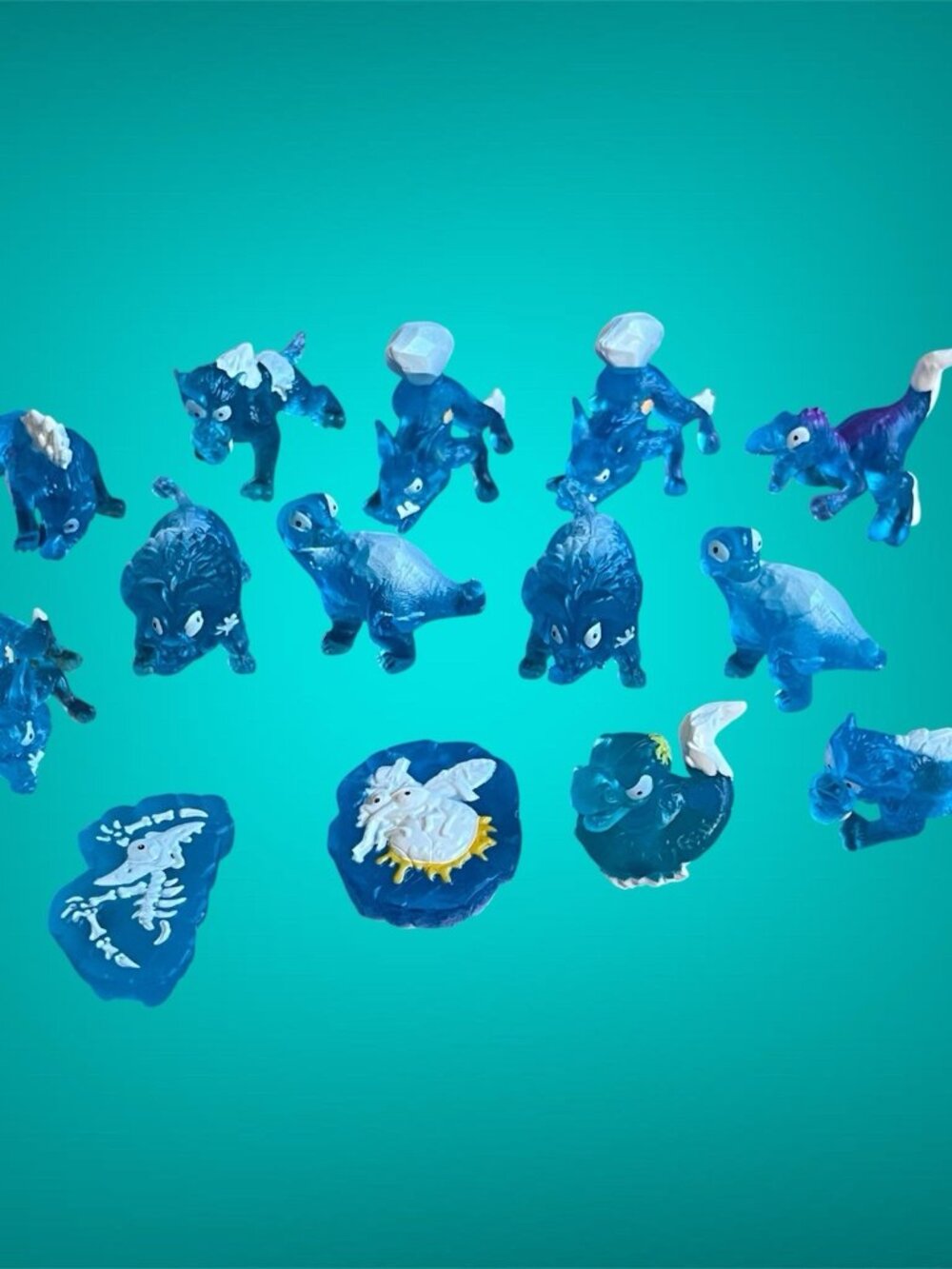 ZURU SMASHERS Blue Ice Age Figure Lot of 13 Fox Wolf Snake Bronto Lion Tiger